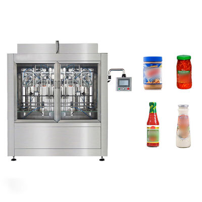 自動線形 48-56 Bpm ガラスのプラスチックボトル 250ml 500ml Bbq ソースの詰め機
